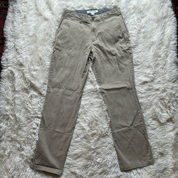 Amazon Essentials Khaki Flat Front Bootcut Pants Size 30 x 29 - Picture 2 of 6